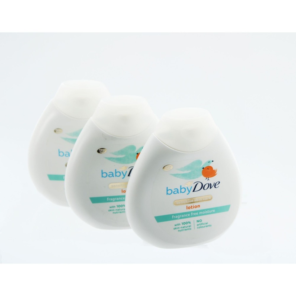 Baby Dove Sensitive Skin Care Lotion Fragrance Free 200ml 3 Pack Hypoallergenic